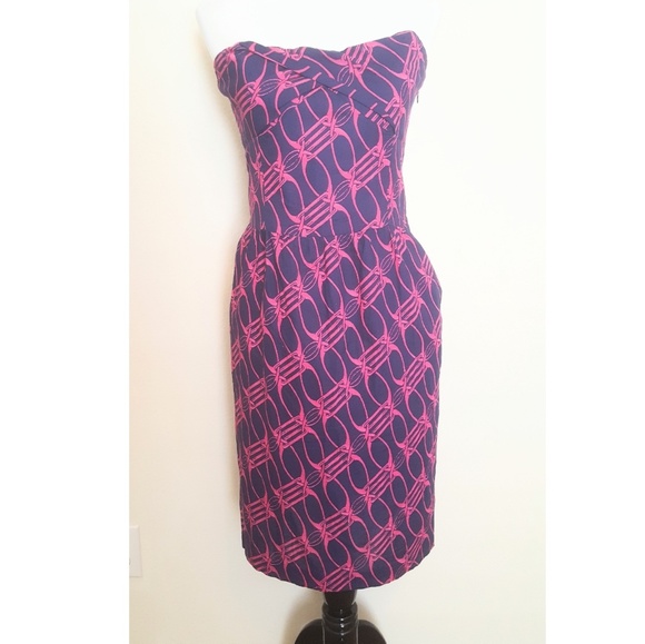Diane Von Furstenberg Dresses & Skirts - Diane von Furstenberg Strapless Nautical Dress